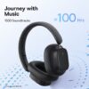 Baseus Bowie H1i Noise-Cancellation Wireless Headphone 100 Hours Playing Time Low Latency Bluetooth V5.3 Headset Black - Image 4