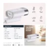 Porodo Lifestyle Foldable Handheld Steamer With Fabric Brush+water Cup+travel bag 1200W UK- White - Image 4