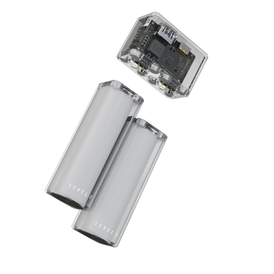 Levelo SwapCell PRO 15000mAh Powerbank With Accessories - Transparent