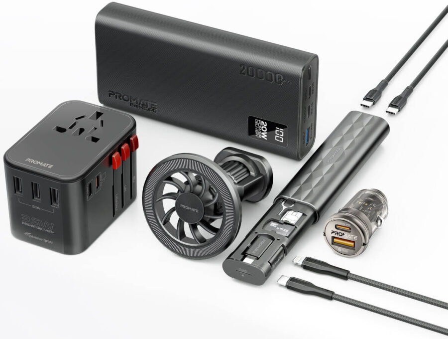 Promate 7 in 1 Portable Essential Electronic Accessories Travel Kit