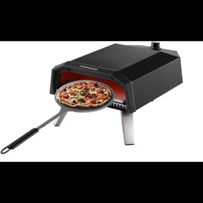 Portable Stainless Steel Pizza Oven with Foldable Legs and Cutter