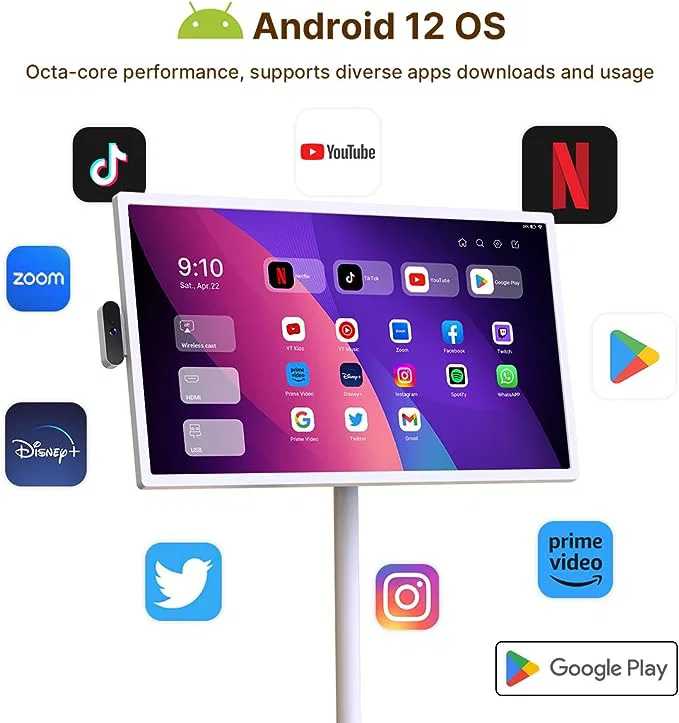 32 inch Portable Smart Screen 1080p Rotatable Touch Screen - Image 4